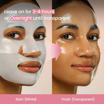 Bio Collagen Deep Hydration Hydrogel Face Mask with Hyaluronic Acid for Firm, Smooth & Radiant Looking Skin – Overnight Moisturizing Treatment  (8 Sheet)